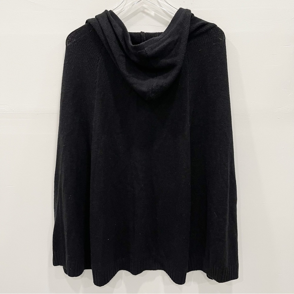 Remain Extrasoft Wool Snap Button Front Knit Ponc… - image 2